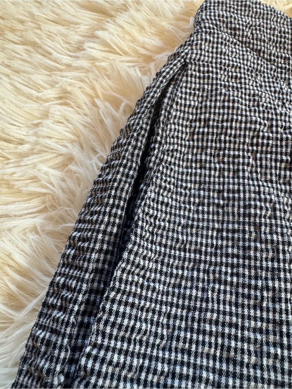 Habitat Wide-Leg Cropped Pants in Black/White Check - Picture 5 of 7